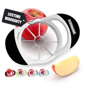 3.5 Inch Apple Slicer - Professional Apple Cutter - Stainless Steel Apple Corer - Super Sharp Apple Slicer and Corer - Apple Tool with 8 Sharp Blades(Black) 3.5 Inch Apple Slicer - Professional Apple Cutter - Stainless Steel Apple Corer - Super Sharp Apple Slicer and Corer - Apple Tool with 8 Sharp Blades(Black)