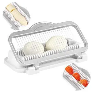 Larger Egg Slicer for Hard Boiled Eggs Banana Slicer, Aluminium & Stainless Steel Wires Strawberry slicer Multipurpose Heavy Duty Dishwasher Safe Banana Cutter slicer Larger Egg Slicer for Hard Boiled Eggs Banana Slicer, Aluminium & Stainless Steel Wires Strawberry slicer Multipurpose Heavy Duty Dishwasher Safe Banana Cutter slicer