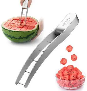 Watermelon Cutter Slicer,Stainless Steel Watermelon Cube Cutter Quickly Safe Watermelon Knife,Fun Fruit Knives Salad Melon Baller for Kitchen Gadget Watermelon Cutter Slicer,Stainless Steel Watermelon Cube Cutter Quickly Safe Watermelon Knife,Fun Fruit Knives Salad Melon Baller for Kitchen Gadget