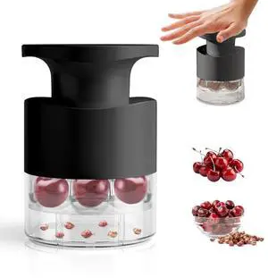 7-In-1 Cherry Seed Remover Cherry Pitter Tool Push Type Cherry Corer Multiple, Kitchen Cherry Jam (Black) 7-In-1 Cherry Seed Remover Cherry Pitter Tool Push Type Cherry Corer Multiple, Kitchen Cherry Jam (Black)