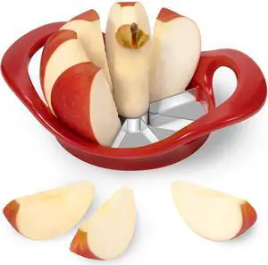 Apple Cutter 8 Slices, 8 Blade Apple Slicer and Corer, Apple Corer Tool with Stainless Steel Blades, Super Sharp Fruit Cutter Fruit Slicer (Red) Apple Cutter 8 Slices, 8 Blade Apple Slicer and Corer, Apple Corer Tool with Stainless Steel Blades, Super Sharp Fruit Cutter Fruit Slicer (Red)