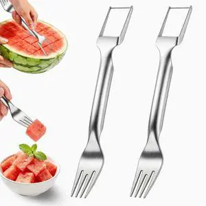 Watermelon Cutter Slicer,2-in-1 Stainless Steel Fruit Fork for Home Kitchen Watermelon Cutter Slicer,2-in-1 Stainless Steel Fruit Fork for Home Kitchen