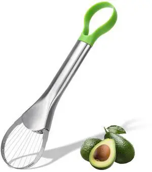 2-in-1 Avocado Pitter and Slicer Stainless for Sandwiches Salads 2-in-1 Avocado Pitter and Slicer Stainless for Sandwiches Salads