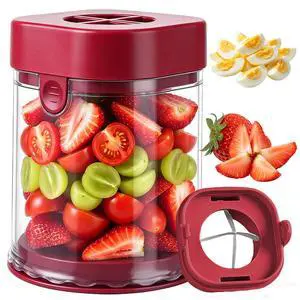 Fruit Slicer Cup, Red Fruit Slicer Cup, Red