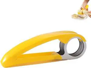 Yellow Food Manual Slicer, Stainless Steel Food Slicer, Banana Strawberry Cucumber Carrot Egg Vegetable Fruit Multifunctional, Handheld Portable Peeling, Grating and Slicing Tools Yellow Food Manual Slicer, Stainless Steel Food Slicer, Banana Strawberry Cucumber Carrot Egg Vegetable Fruit Multifunctional, Handheld Portable Peeling, Grating and Slicing Tools
