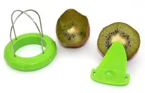 Green Kiwi Fruit Cut Digging Core Twister Slicer Kitchen Peeler Tool Cutter Device for Fruit Salad Green Kiwi Fruit Cut Digging Core Twister Slicer Kitchen Peeler Tool Cutter Device for Fruit Salad