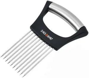 Onion Holder for Slicing, Upgrade Stainless Steel Onion Slicer Holder Lemon Slicer Vegetable Cutter, Assistant Tool for Slicing Fruit, Potato, Tomato and Meat (1 Pack) Onion Holder for Slicing, Upgrade Stainless Steel Onion Slicer Holder Lemon Slicer Vegetable Cutter, Assistant Tool for Slicing Fruit, Potato, Tomato and Meat (1 Pack)