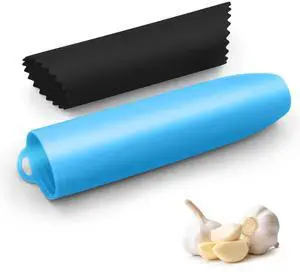 Silicone Garlic Peeler Tube Roller (Blue,Black) Silicone Garlic Peeler Tube Roller (Blue,Black)