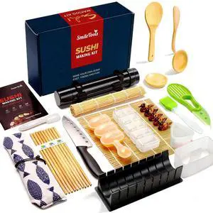 Sushi Making Kit, 28 in 1 Sushi Roller Kit with Bamboo Mats, Sushi Bazooka, Nigiri Gunkan Sushi Mold, Musubi Maker, Rice Ball Mold & More Sushi Making Kit, 28 in 1 Sushi Roller Kit with Bamboo Mats, Sushi Bazooka, Nigiri Gunkan Sushi Mold, Musubi Maker, Rice Ball Mold & More
