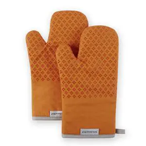 Asteroid Oven Mitt Set, 7"x12.5", Honey Orange, 2 Piece Asteroid Oven Mitt Set, 7"x12.5", Honey Orange, 2 Piece