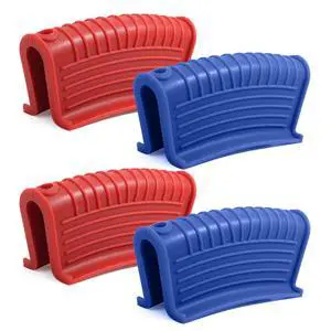 Silicone Hot Pan Handle Holder, Red + Blue Silicone Hot Pan Handle Holder, Red + Blue