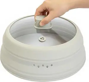 Microwave Splatter Cover Glass Microwave Cover for Food Collapsible Splatter Guard Lid with Silicone Handle for Pot Plate Bowl 9.8 Inch Gray Microwave Splatter Cover Glass Microwave Cover for Food Collapsible Splatter Guard Lid with Silicone Handle for Pot Plate Bowl 9.8 Inch Gray
