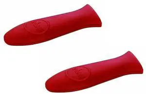 Silicone Hot Handle Holder - Dishwasher Safe Hot Handle Holder Designed for Lodge Cast Iron Skillets 9 Inches+ w/Keyhole - Reusable Heat Protection Up to 500° - Red (Pack of 2) Silicone Hot Handle Holder - Dishwasher Safe Hot Handle Holder Designed for Lodge Cast Iron Skillets 9 Inches+ w/Keyhole - Reusable Heat Protection Up to 500° - Red (Pack of 2)