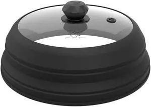Microwave Splatter Cover Vented Glass Splatter Guard Lid with Collapsible Silicone for Food as Pot Cover 11.8 inch Large Plate for 6 7 8 9 10 11 inch Plate Bowl Black Microwave Splatter Cover Vented Glass Splatter Guard Lid with Collapsible Silicone for Food as Pot Cover 11.8 inch Large Plate for 6 7 8 9 10 11 inch Plate Bowl Black