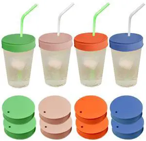 Drink Covers for Alcohol Protection Cup Covers for Drinks Silicone Lids Straw Cover 4 Colors, Gifts for Daughters, College Girls and Women Drink Covers for Alcohol Protection Cup Covers for Drinks Silicone Lids Straw Cover 4 Colors, Gifts for Daughters, College Girls and Women