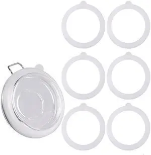 4.5 Inch Silicone Replacement Gaskets for Jars Rubber Seals for 3.5 Inch Mouth Glass Jars (White) 4.5 Inch Silicone Replacement Gaskets for Jars Rubber Seals for 3.5 Inch Mouth Glass Jars (White)