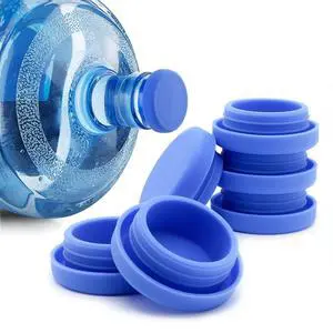 Silicone Replacement Caps Pack of 6, No Spill 5 Gallon Water Jug Lids Leak Proof Fit 55mm Bottles Silicone Replacement Caps Pack of 6, No Spill 5 Gallon Water Jug Lids Leak Proof Fit 55mm Bottles