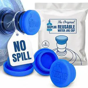 Gallon Water Jug Cap No Spill, Fits All Standard 3 & 5 Gal Jugs Reusable Silicone Jug Lid & Caps Replacement, Leak-Proof Water Bottle Cap 3 Pack Gallon Water Jug Cap No Spill, Fits All Standard 3 & 5 Gal Jugs Reusable Silicone Jug Lid & Caps Replacement, Leak-Proof Water Bottle Cap 3 Pack
