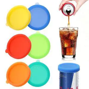Silicone Soda Can Lids, Reusable Can Covers/Toppers for Soda, Can Saver for Soda, Pop, Coke, Beverage, Fits Slim Standard Mini Cans (6 Pack, Assorted, BPA-Free) Silicone Soda Can Lids, Reusable Can Covers/Toppers for Soda, Can Saver for Soda, Pop, Coke, Beverage, Fits Slim Standard Mini Cans (6 Pack, Assorted, BPA-Free)