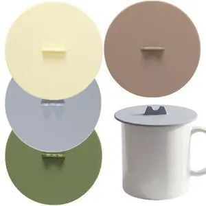Silicone Cups Cover Lids, 3.88in, 4 Colors Silicone Cups Cover Lids, 3.88in, 4 Colors