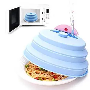 Collapsible Microwave Cover with Water Steamer Silicone Splatter Cover & Steam Lid, 10 Inch BPA Free, Dishwasher Safe, Easy Storage for Reheating & Steaming Food Collapsible Microwave Cover with Water Steamer Silicone Splatter Cover & Steam Lid, 10 Inch BPA Free, Dishwasher Safe, Easy Storage for Reheating & Steaming Food