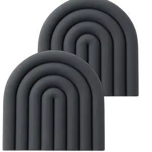 Silicone Heat Resistant Trivet Mats Multipurpose Non-Slip Kitchen Hot Pads, Insulated Coasters & Pot Holders Modern Placemats for Dining Table & CountertopSet of 2 (Charcoal Gray) Silicone Heat Resistant Trivet Mats Multipurpose Non-Slip Kitchen Hot Pads, Insulated Coasters & Pot Holders Modern Placemats for Dining Table & CountertopSet of 2 (Charcoal Gray)