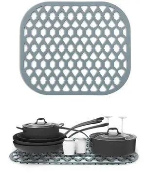 Sink Protectors for Kitchen Sink 13x11 &16x12 & 18x16 & 19x14 & 21x16 & 22x13 & 24x13 & 25x16 & 26x14 & 28x14 & 30x16, Silicone Sink Mat Grid (13"x11", 2 Packs) Sink Protectors for Kitchen Sink 13x11 &16x12 & 18x16 & 19x14 & 21x16 & 22x13 & 24x13 & 25x16 & 26x14 & 28x14 & 30x16, Silicone Sink Mat Grid (13"x11", 2 Packs)