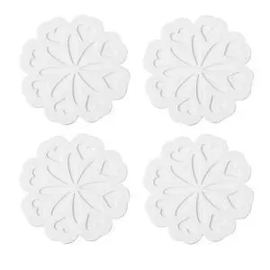 Silicone Trivet Mat - Table & Countertop Hot Pads - Non-Slip & Heat Resistant Modern Kitchen Pads for Pots & Pans, White Silicone Trivet Mat - Table & Countertop Hot Pads - Non-Slip & Heat Resistant Modern Kitchen Pads for Pots & Pans, White