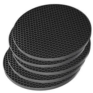 Silicone Non-Slip, Heat Resistant & Water-Trapping Trivet Mats for Water Glasses & Teacup & Coffee Cup & Dishes & Cookware, Multipurpose Kitchen Table Coaster, 3.5-Inch, 5 Pcs, Black Silicone Non-Slip, Heat Resistant & Water-Trapping Trivet Mats for Water Glasses & Teacup & Coffee Cup & Dishes & Cookware, Multipurpose Kitchen Table Coaster, 3.5-Inch, 5 Pcs, Black