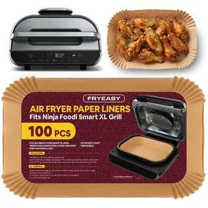 Paper Liners for Ninja Foodi Smart XL Grill 100 Pack Disposable Parchment Liners, Fits FG551, DG551 & IG551, Non-Stick, Heat Safe to 428°F Paper Liners for Ninja Foodi Smart XL Grill 100 Pack Disposable Parchment Liners, Fits FG551, DG551 & IG551, Non-Stick, Heat Safe to 428°F