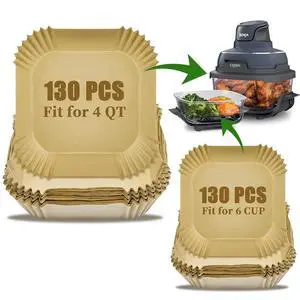 260 Pcs Air Fryer Liners for Ninja Crispi 4-in-1 Portable Glass Air Fryer 260 Pcs Air Fryer Liners for Ninja Crispi 4-in-1 Portable Glass Air Fryer