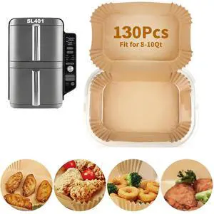 130PCs Air Fryer Liners Disposable for Ninja SL401/SL451 130PCs Air Fryer Liners Disposable for Ninja SL401/SL451