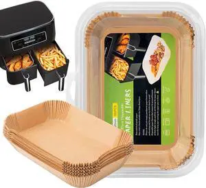 Air Fryer Liners Disposable for Ninja Dual, 8.6 x 5.5in, 100 Pcs Air Fryer Liners Disposable for Ninja Dual, 8.6 x 5.5in, 100 Pcs