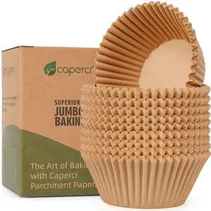 Parchment 200pcs Jumbo Muffin Liners for Baking - Natural Paper Large Cupcake Liners for Jumbo Muffin Pan, Balanced Non-Stick/Excellent Grease-proof, No Smell, Food Grade (Natural) Parchment 200pcs Jumbo Muffin Liners for Baking - Natural Paper Large Cupcake Liners for Jumbo Muffin Pan, Balanced Non-Stick/Excellent Grease-proof, No Smell, Food Grade (Natural)