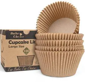 Jumbo Cupcake Liners for Baking, Natural Muffin Liners Jumbo Cupcake Liners for Baking, Natural Muffin Liners