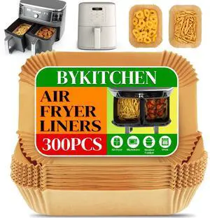 Air Fryer Liners for Ninja Dual Airfryer, Rectangle Disposable Air Fryer Parchment Paper Compatible with Ninja DZ201/ DZ401/ DZ550, Bella Slim Airfryer &More, Air Fryer Accessories Air Fryer Liners for Ninja Dual Airfryer, Rectangle Disposable Air Fryer Parchment Paper Compatible with Ninja DZ201/ DZ401/ DZ550, Bella Slim Airfryer &More, Air Fryer Accessories