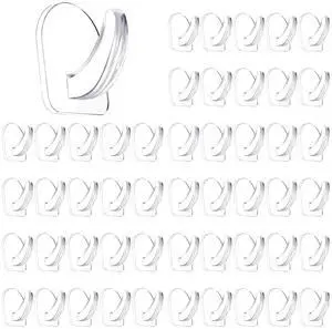 Traceless Clear Plastic Adhesive Hooks No Damage Transparent Reusable Seamless Hooks Sticky Hangers with Non Marking Sticker for Kitchen Bathroom Bedroom Office Wall3*2.4Cm/1.18*0.94Inches Traceless Clear Plastic Adhesive Hooks No Damage Transparent Reusable Seamless Hooks Sticky Hangers with Non Marking Sticker for Kitchen Bathroom Bedroom Office Wall3*2.4Cm/1.18*0.94Inches