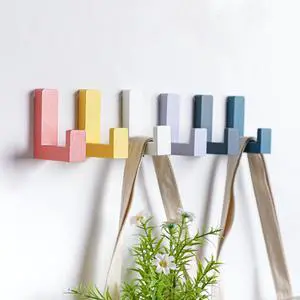 Cute Kids Coat Wall Hooks Wooden Adhesive Decorative Colorful Wall Mounted Hangers Backpack Hooks for Hanging Keys Towel Clothes Bathroom Organization (Colorful,6 Pcs) Cute Kids Coat Wall Hooks Wooden Adhesive Decorative Colorful Wall Mounted Hangers Backpack Hooks for Hanging Keys Towel Clothes Bathroom Organization (Colorful,6 Pcs)