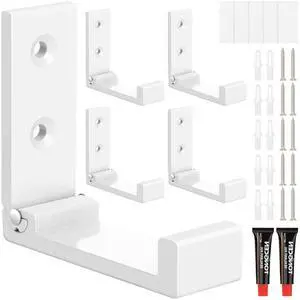Folding Coat Hooks White Wall Hooks with Screws Aluminum Alloy Hook Folding Coat Hooks White Wall Hooks with Screws Aluminum Alloy Hook