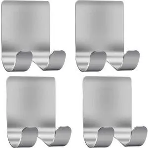 Deluxe Razor Holder for Shower-Hook Hanger Stand(4 Pack)Adhesive Stainless Steel Heavy Duty Utility Storage Hook,Shower Hook for Razor Bathroom Kitchen Organizer for Shaver Plug Robe Towel Loofah Coat Deluxe Razor Holder for Shower-Hook Hanger Stand(4 Pack)Adhesive Stainless Steel Heavy Duty Utility Storage Hook,Shower Hook for Razor Bathroom Kitchen Organizer for Shaver Plug Robe Towel Loofah Coat