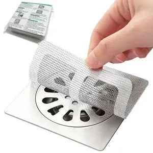 Disposable Shower Drain Hair Catcher Mesh Stickers, Square 3.93 Inches, Suitable for Drain Strainers in Bathrooms, Bathtubs, Kitchen Sinks, Washbasins. Disposable Shower Drain Hair Catcher Mesh Stickers, Square 3.93 Inches, Suitable for Drain Strainers in Bathrooms, Bathtubs, Kitchen Sinks, Washbasins.
