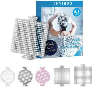 Disposable Shower Drain Hair Catcher Mesh Stickers,Disposable Hair Drain Catcher. (4.1inch Square) Disposable Shower Drain Hair Catcher Mesh Stickers,Disposable Hair Drain Catcher. (4.1inch Square)
