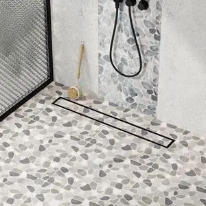 Inch Linear Shower Drain-Matte Black,with Tile Insert Grate Inch Linear Shower Drain-Matte Black,with Tile Insert Grate