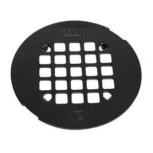 Universal 4-1/4 in. Round Snap-Tite Shower Strainer, Matte Black Universal 4-1/4 in. Round Snap-Tite Shower Strainer, Matte Black