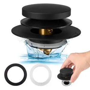 Bathtub Drain Stopper, Tub Plug for 1.5"-1.72" Regular Drains Bathtub Drain Stopper, Tub Plug for 1.5"-1.72" Regular Drains