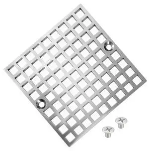4" Matte Silver Shower Drain Cover, 304 Stainless Steel Square Floor Drain Cover Replacement, Drain Strainer and Hair Catcher for Showers, Bathrooms, and Sinks 4" Matte Silver Shower Drain Cover, 304 Stainless Steel Square Floor Drain Cover Replacement, Drain Strainer and Hair Catcher for Showers, Bathrooms, and Sinks