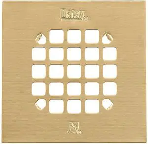 Universal 4-1/4 in. Snap-Tite Square Shower Strainer in Brushed Gold Universal 4-1/4 in. Snap-Tite Square Shower Strainer in Brushed Gold