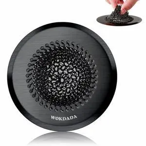 Kitchen Sink Drain Strainer,Patented Reversible Chain Mesh Basket,Black Kitchen Sink Drain Strainer,Patented Reversible Chain Mesh Basket,Black