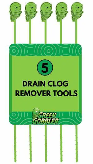 Hair Grabber Drain Snake - 5 Pack (Great for Sink & Shower Clogs) Hair Grabber Drain Snake - 5 Pack (Great for Sink & Shower Clogs)