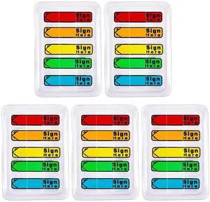 Sign Here Sticky Tabs, Multicolor Signature Page Flags Sign Here Sticky Tabs, Multicolor Signature Page Flags
